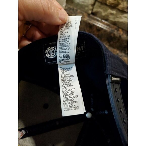 Element Skateboards Embroidered Mountain Logo Black Adjustable Snap back Hat - Picture 11 of 12